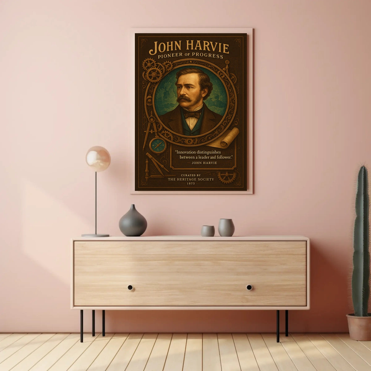 John Harvie Pioneer of Progress Poster