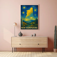 New Hampshire Tranquil Wilderness Landscape Artistic Poster
