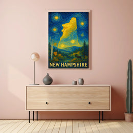 New Hampshire Tranquil Wilderness Landscape Artistic Poster