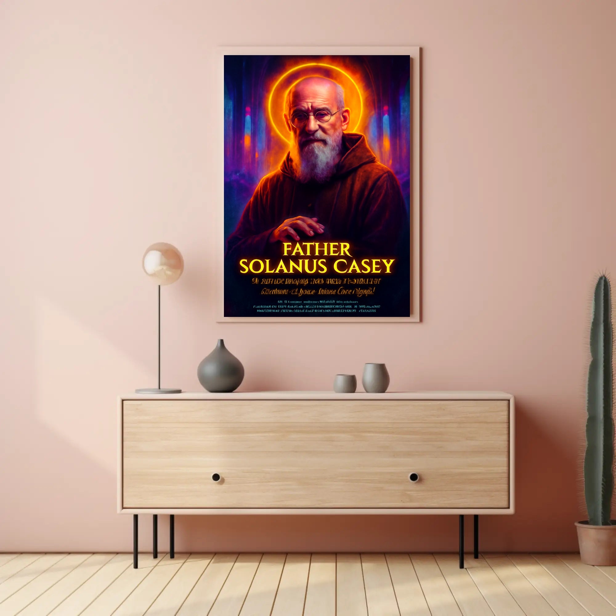 Father Solanus Casey Inspirational Religious Artwork Poster PosterGoat