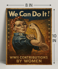 Empowering Women WWII Icon Propaganda Poster