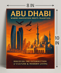Abu Dhabi Skyline Harmony: Urban or Cityscape Poster