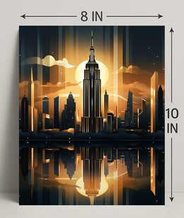 Cityscape At Dusk Poster