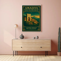 Amadiya Vintage Illustration: Cultural or Heritage Poster
