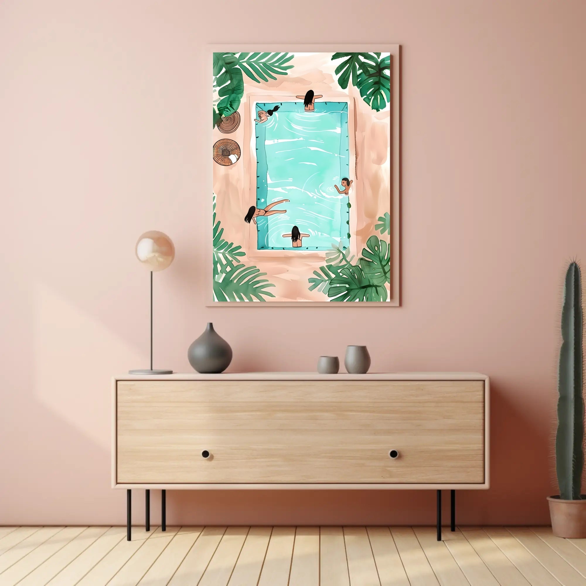 Tropical Poolside Relaxation Poster
