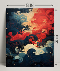 Abstract Waves Of Color Abstract Poster