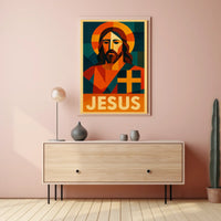 Jesus Iconic Representation Poster