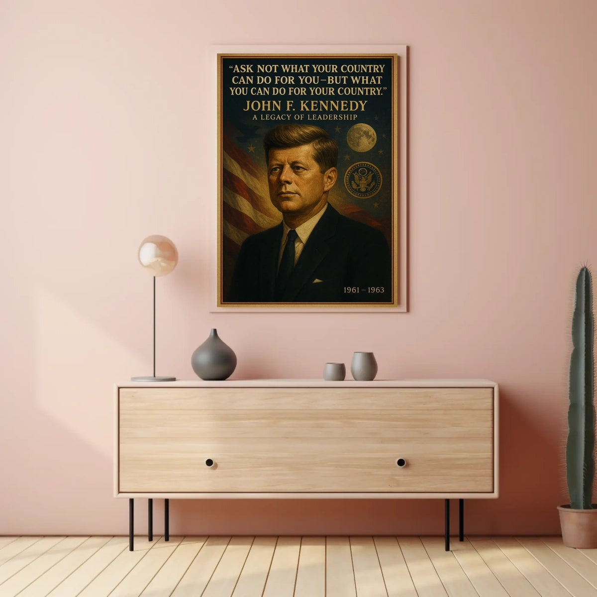Patriotic Vintage Poster of American Historical Leader