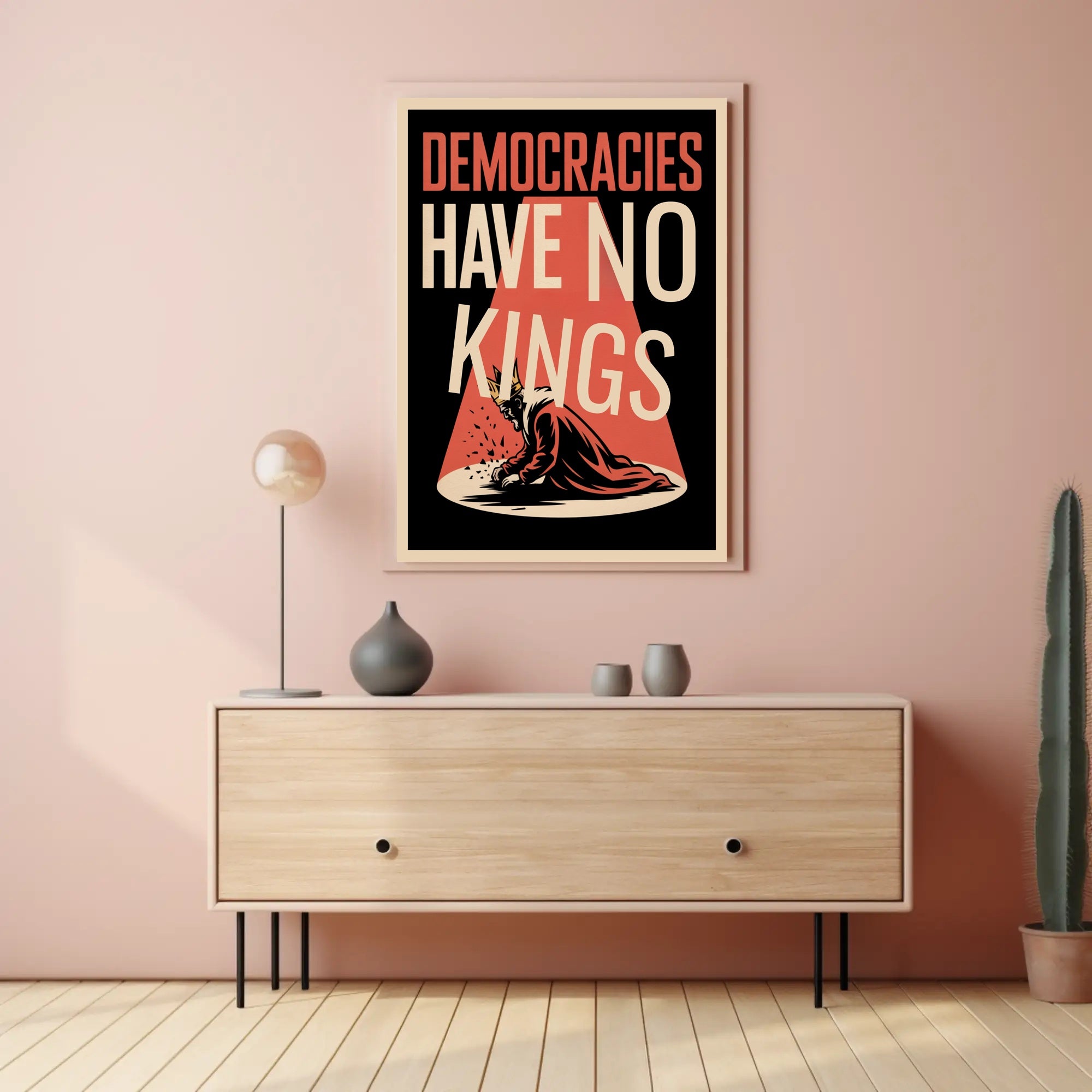 Democracy Triumphs Over Royalty Political or Propaganda Poster