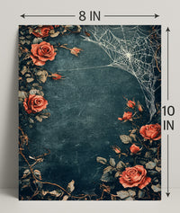 Roses And Webs Poster