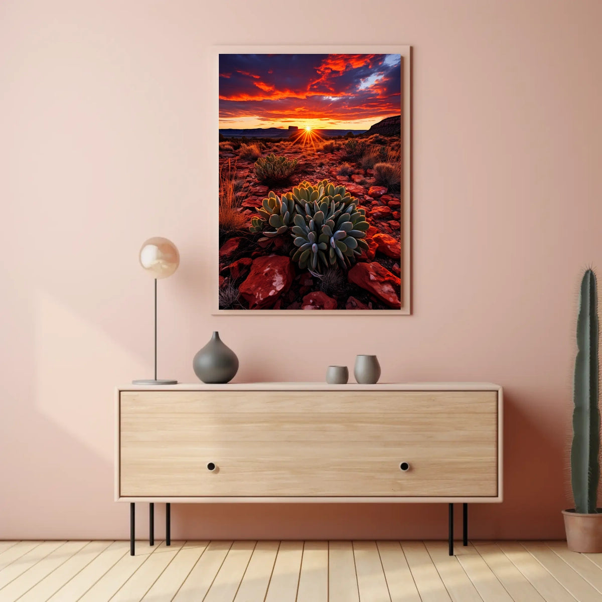 Desert Sunset Serenity Poster