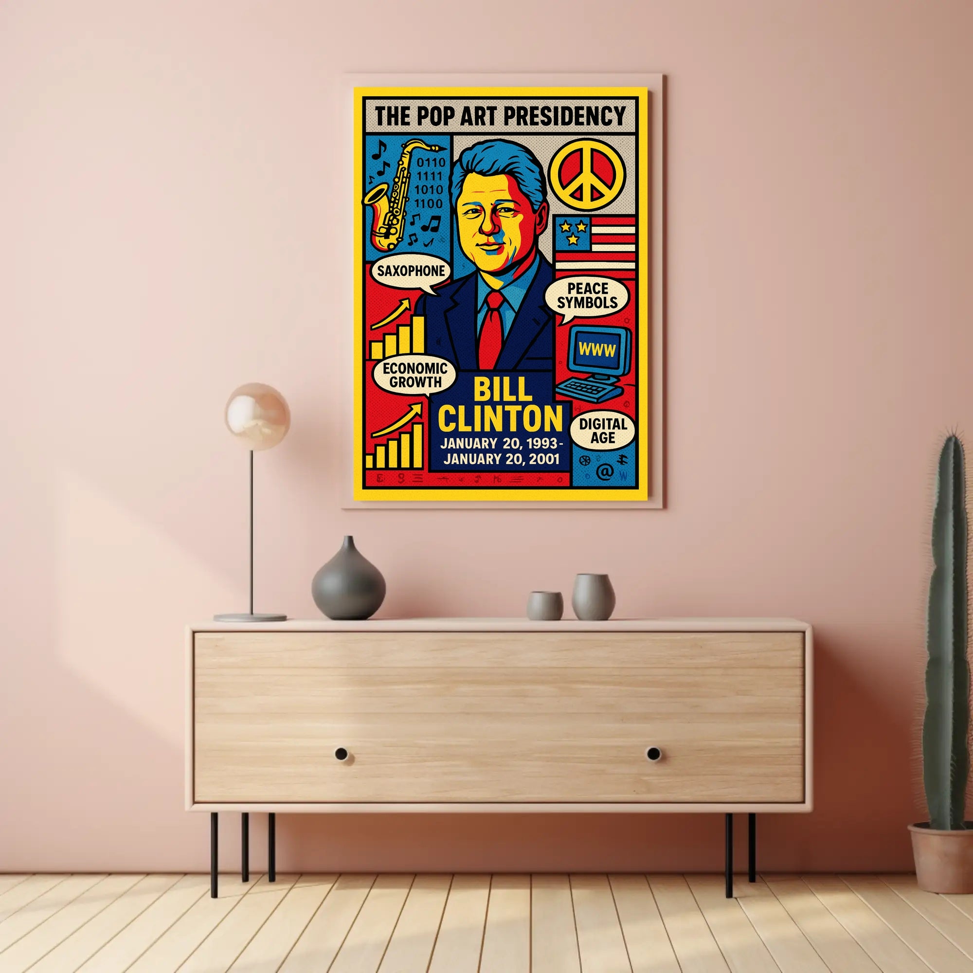 Bill Clinton The Pop Art Presidency Poster PosterGoat