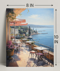Seaside Terrace Escape Poster