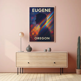 Eugene Vibrant Silhouette Minimalist Decor Poster
