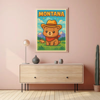 Montana Adventure Bear Poster