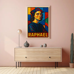 Raphael Mosaic Portrait Poster