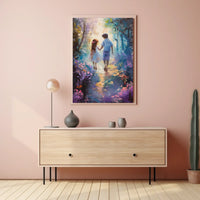 Vibrant Abstract Cityscape Art Deco Poster