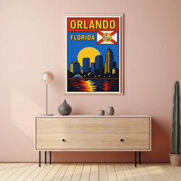 Orlando, Florida Skyline Poster PosterGoat