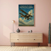 Sopwith Camel Aviation History Vintage Military Recruitment Poster