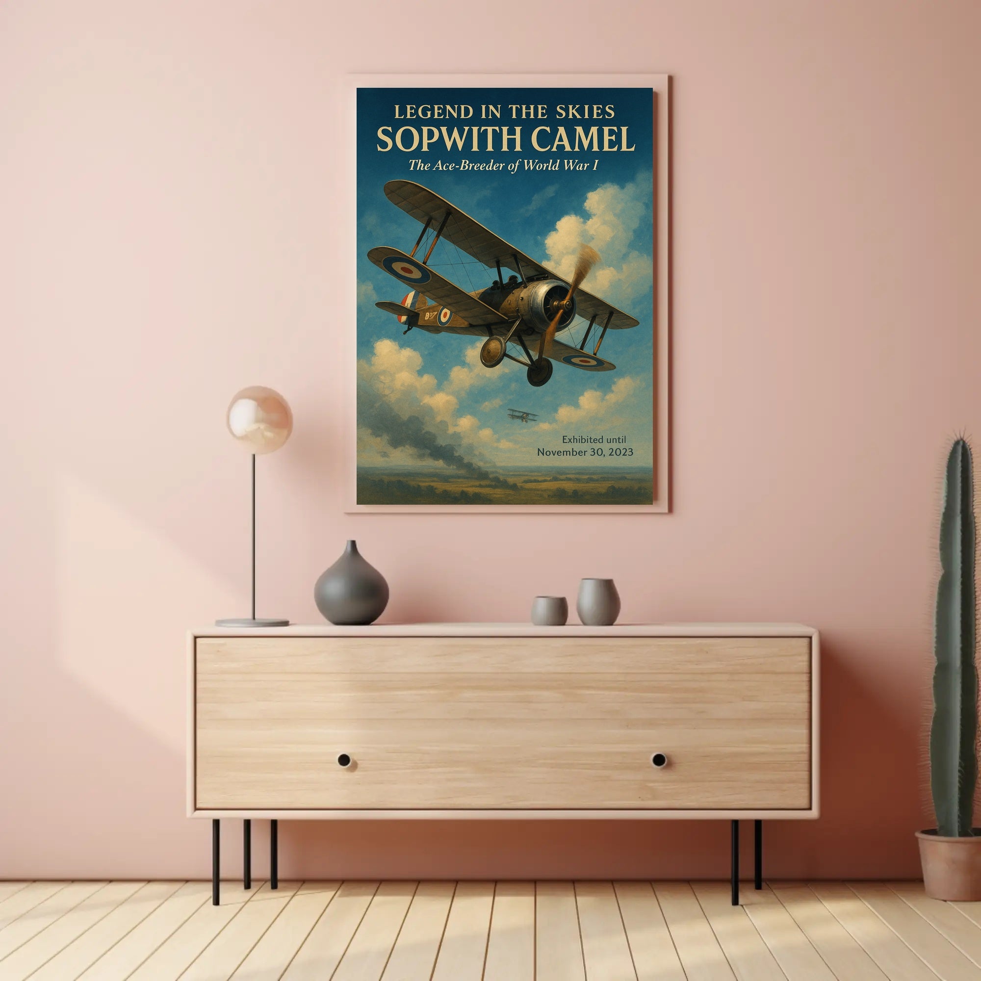 Sopwith Camel Aviation History Vintage Military Recruitment Poster