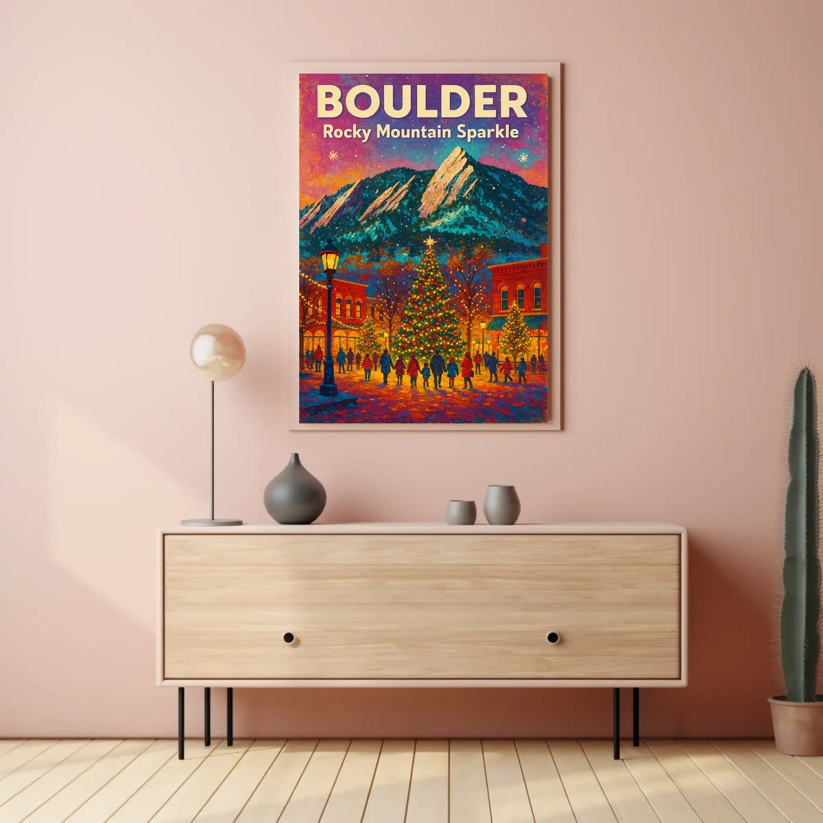 Boulder Rocky Mountain Sparkle Poster
