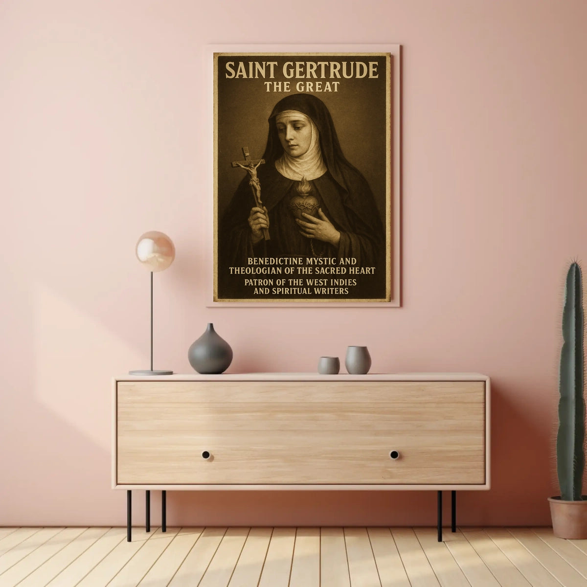 Saint Gertrude The Great Poster