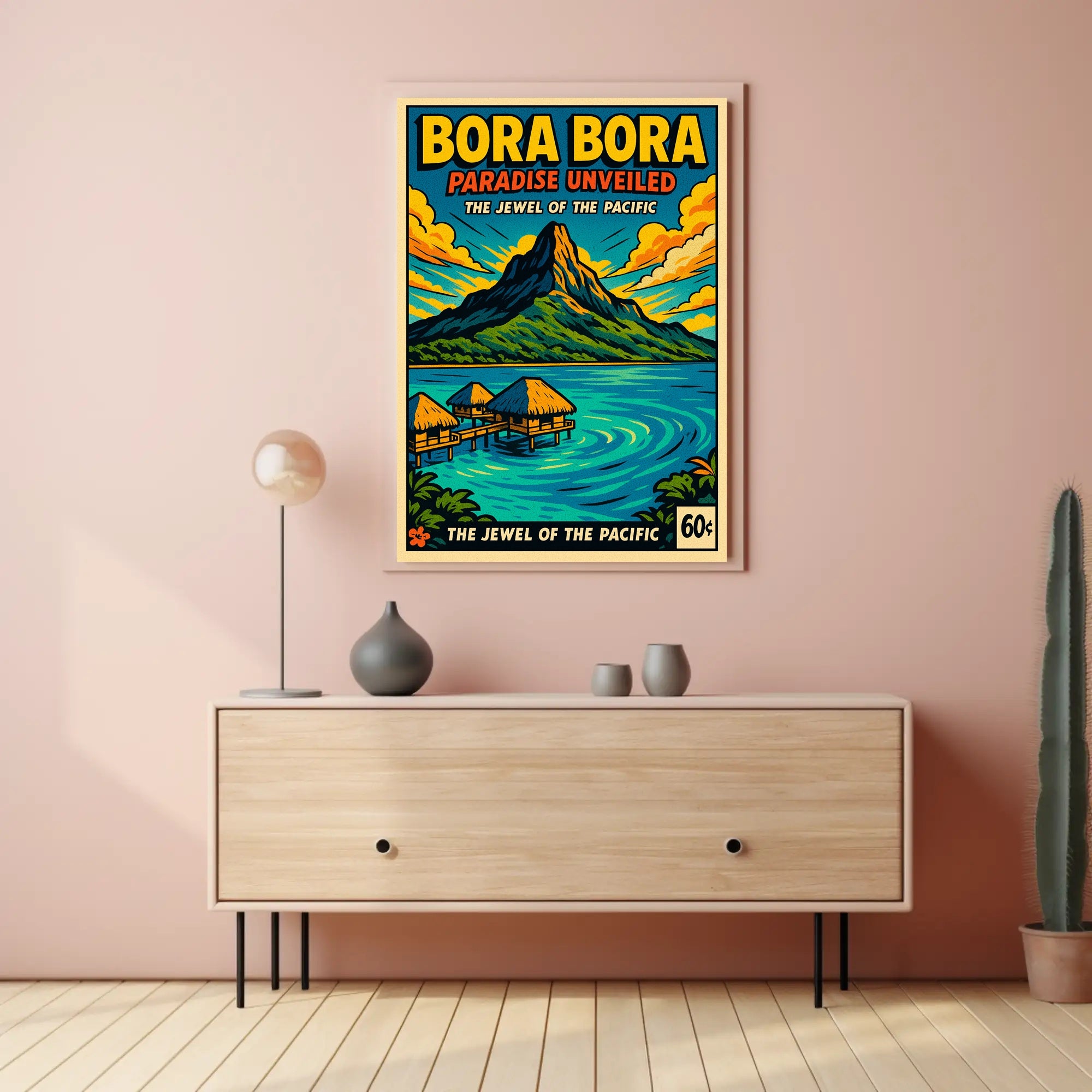 Bora Bora Paradise Vintage Travel Poster PosterGoat