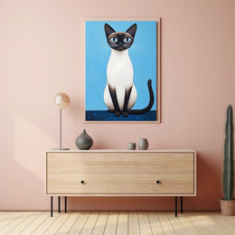 Siamese Cat Poster Modern Wall Art Print