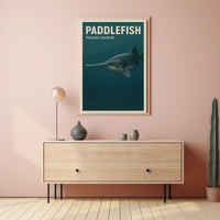 Paddlefish Polyodon spathula Poster