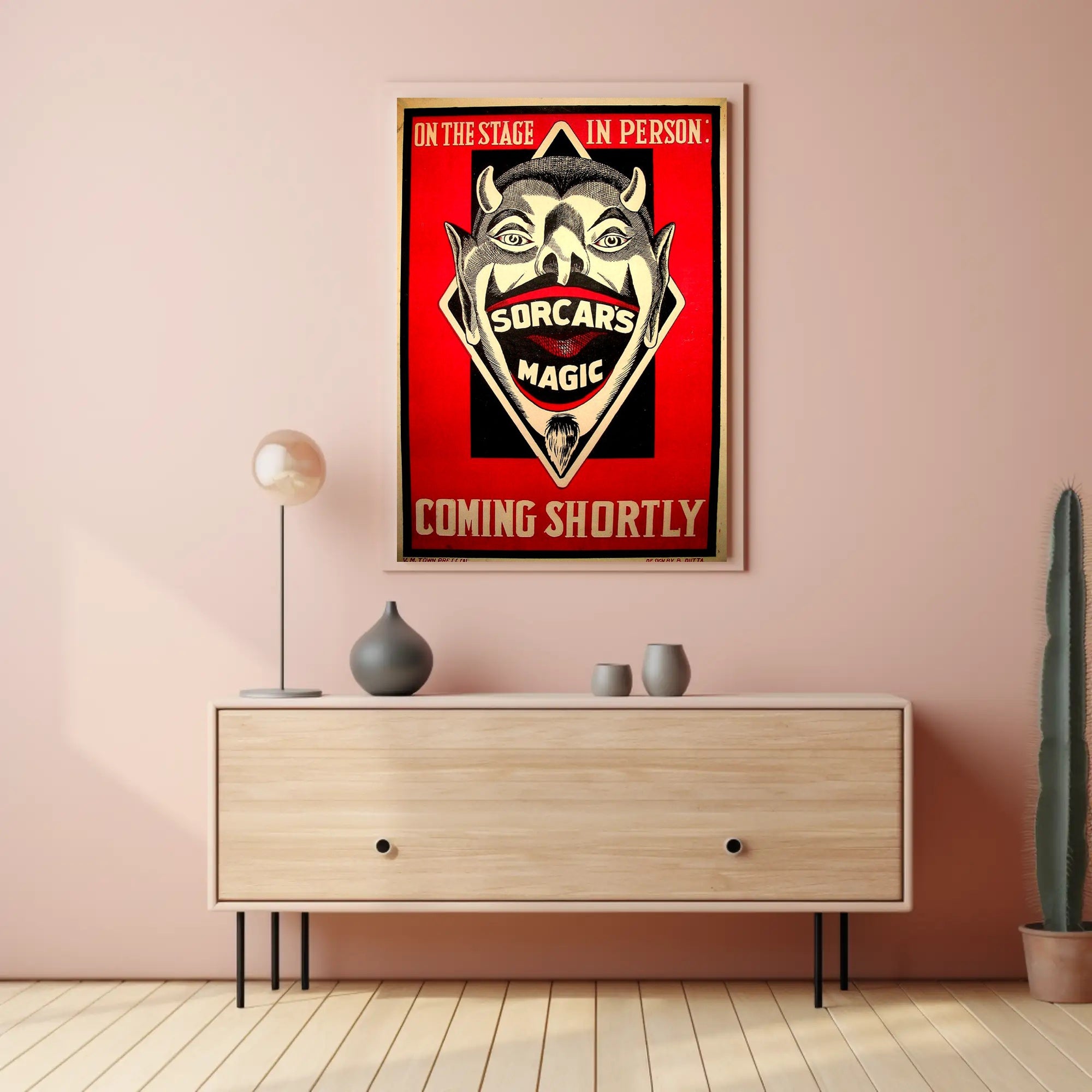Vintage Devil Sorcar's Magic Show Theatrical Poster