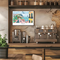 Vibrant Naples Seaside Poster PosterGoat