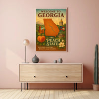 Georgia Peach State Scenic Home Decor Poster