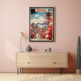 Traditional Japanese Scene Travel Poster