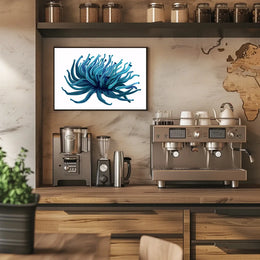 Vibrant Sea Anemone Modern Abstract Art Poster