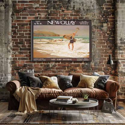 Newquay Cornish Riviera Travel Poster