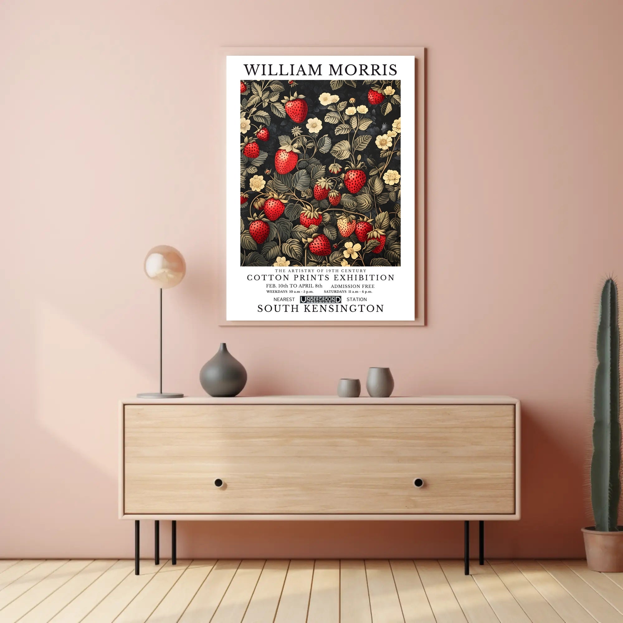 William Morris 19th Century Cotton Prints Poster