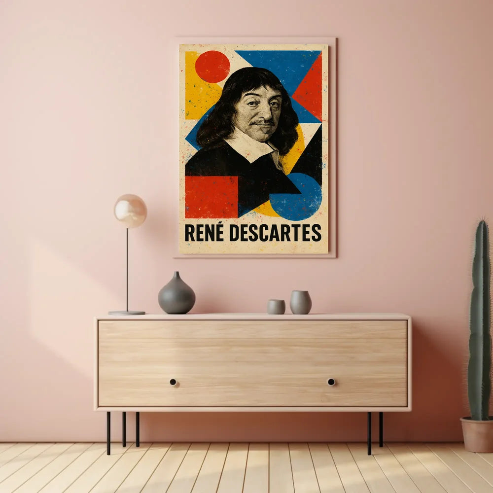 Rene Descartes Enlightenment Philosophy Art Poster
