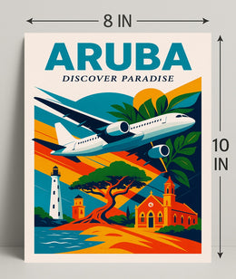 Discover Paradise in Aruba Poster PosterGoat