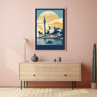Tranquil Waters and Timeless Architecture Poster