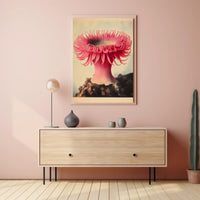 Sea Anemone Poster Vibrant Illustration Wall Art