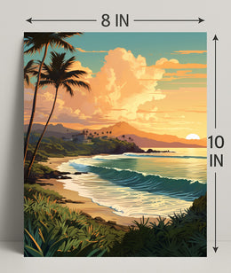Tropical Sunset Serenity Poster