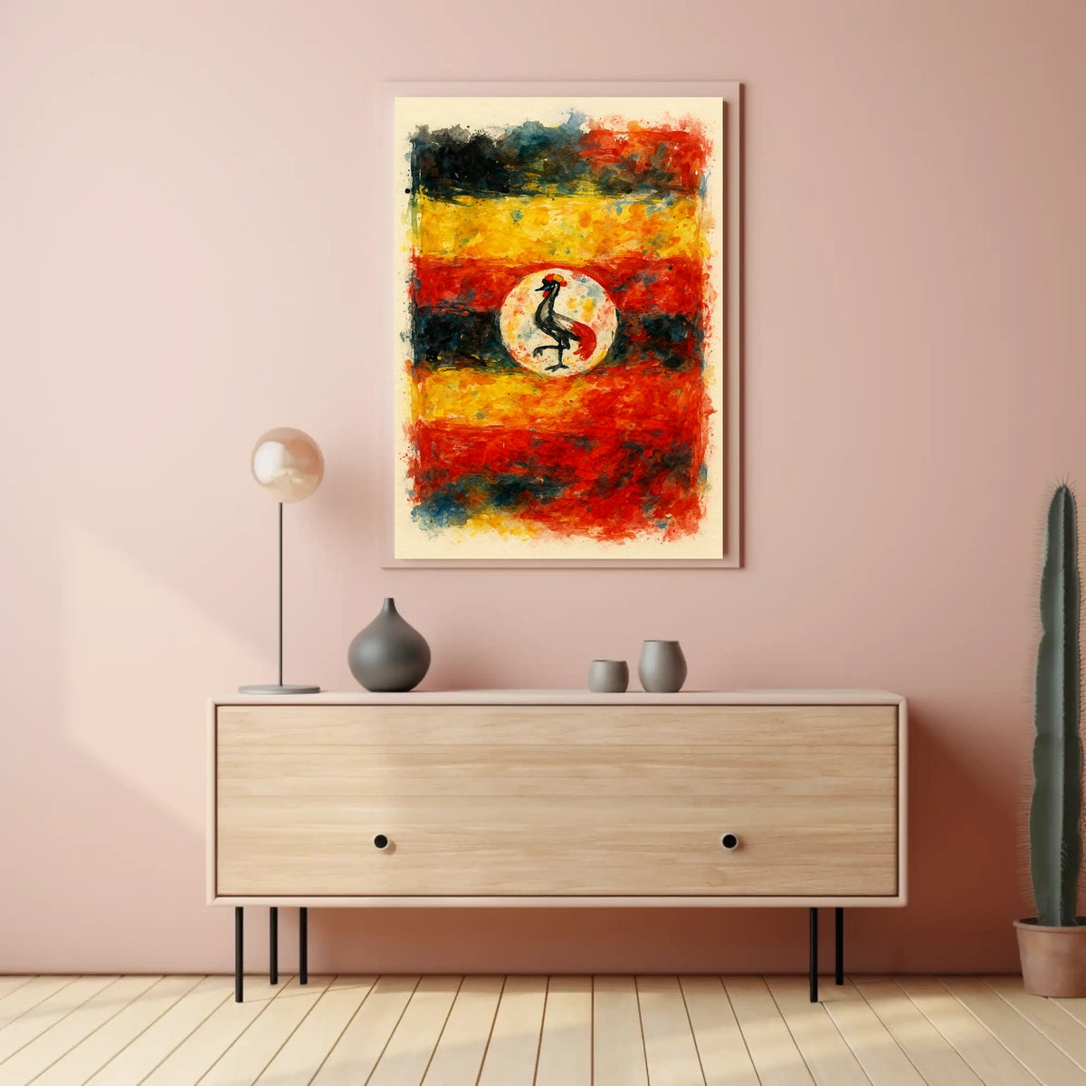Vibrant Uganda Colors Wanderlust Decor Lovers Travel Inspired African Scenery Art Poster