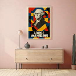 George Washington 1st President of the United States Abstract Pop Poster