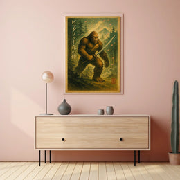 Bigfoot Forest Samurai Poster