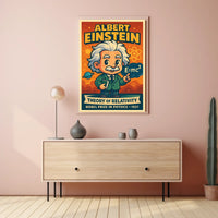 Iconic Einstein Relativity Scenic Science Inspired Wall Art Home Decor Wanderlust Gift Poster