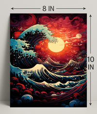 The Great Wave At Sunset Poster PosterGoat