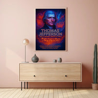 Thomas Jefferson Neon Art Historical Presidential Poster PosterGoat