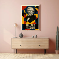 Millard Fillmore 13th President of the United States Abstract Pop Poster