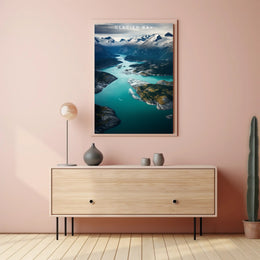 Glacier Bay Travel Poster Serene Landscape Wall Art