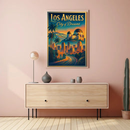 City of Dreams Los Angeles Vintage Poster